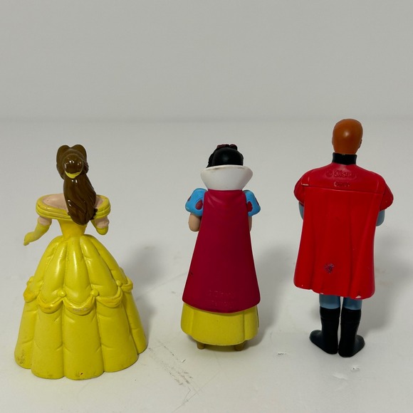 Disney Princess PVC Figures Lot Belle Snow White Prince Florian Cake Toppers - Picture 5 of 11